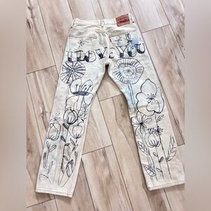 Levi's Custom Upcycled Floral Women's Jeans
